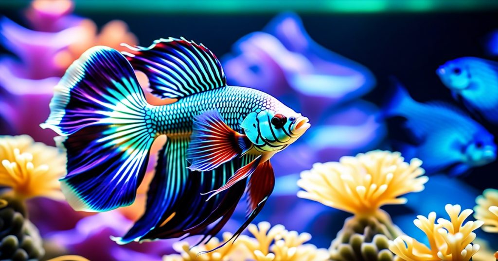 a colorful fish swimming in water