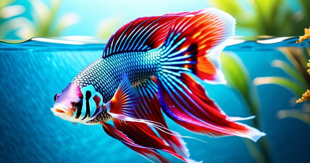 a colorful fish swimming in water