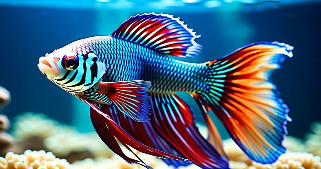 a colorful fish swimming in water