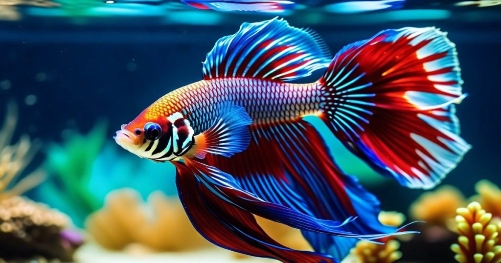 a colorful fish swimming in water